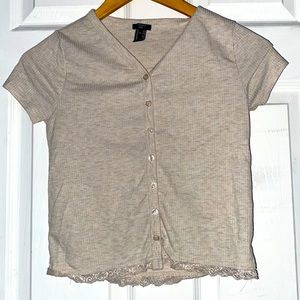 Cream colored shirt size large